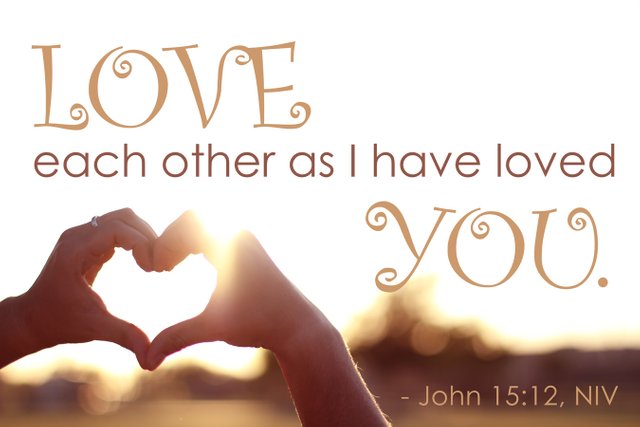 The greatest commandment is love one another as I have loved you!!